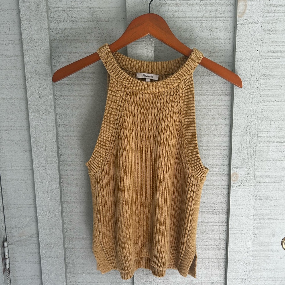 Madewell Camel Knit Tank Top